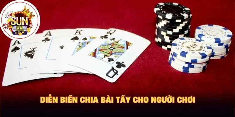 Diễn biến chia bài tẩy cho người chơi