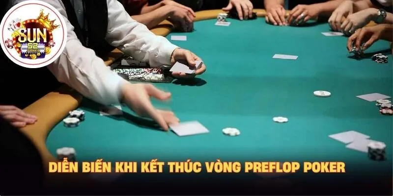 Diễn biến khi kết thúc vòng Preflop Poker