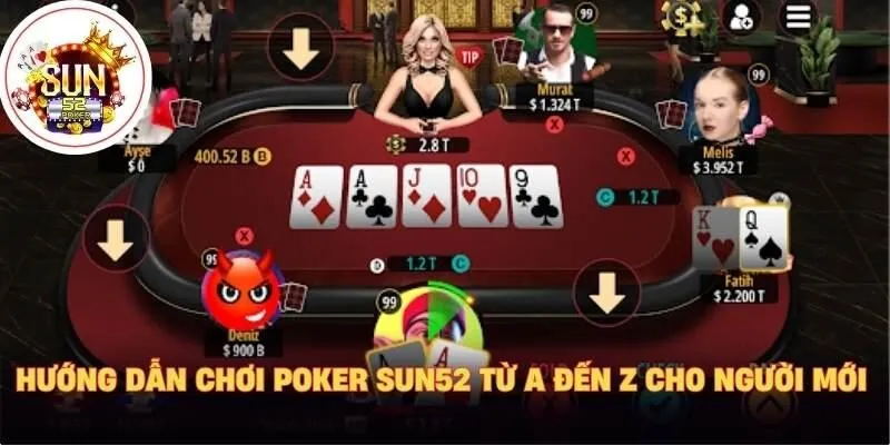 Hướng dẫn chơi poker sun52 từ A đến Z
