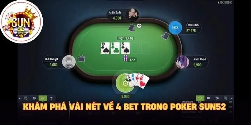 Khám phá vài nét về 4 bet trong poker sun52