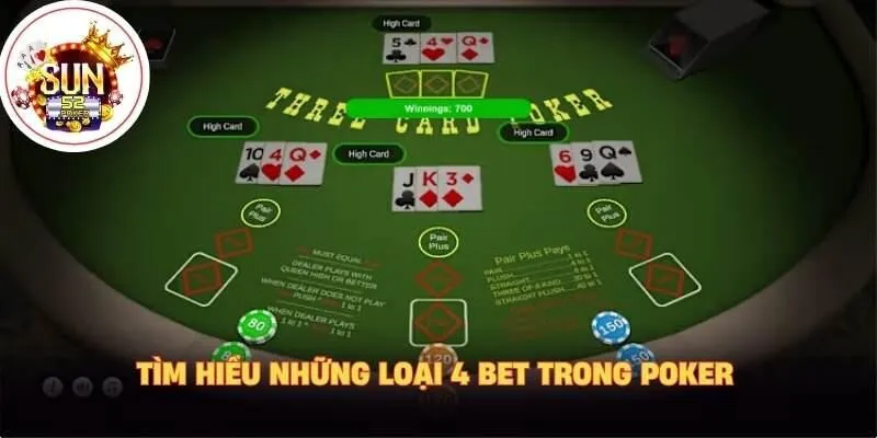 Tìm hiểu những loại 4 bet trong poker