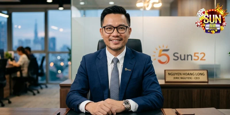 Ảnh chân dung thực tế của Ceo Sun52 trong một sự kiện ra mắt công nghệ mới