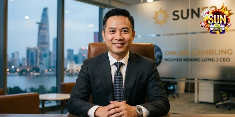 Ceo Sun52 đang điều hành cuộc họp chiến lược tại trụ sở chính năm 2026